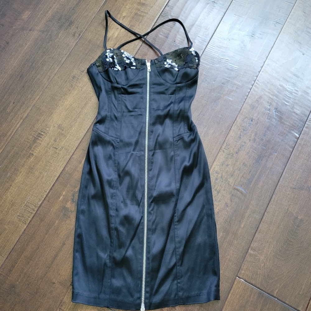 Betsy Johnson zippered dress with sequins